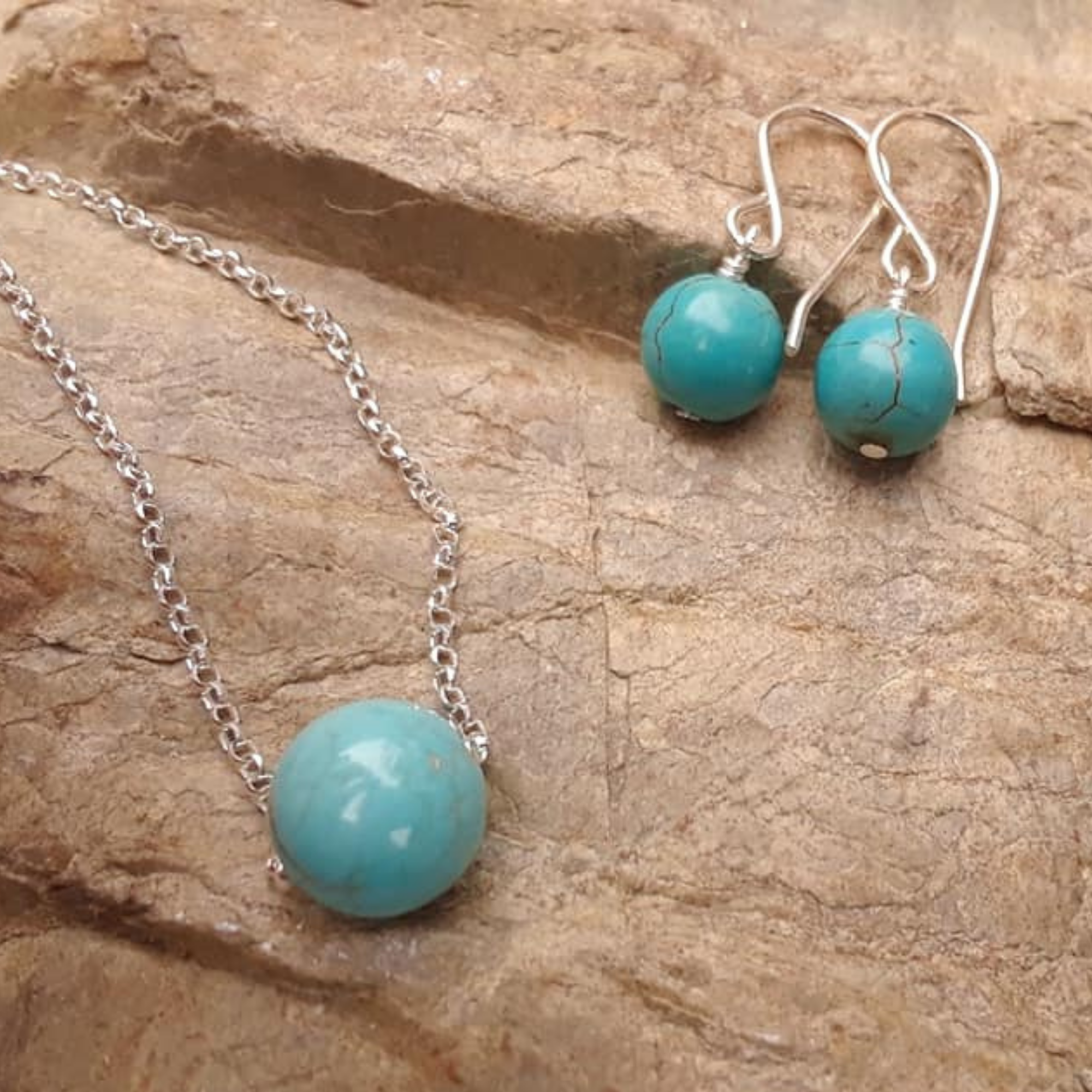 Turquoise Howlite Intention Earrings